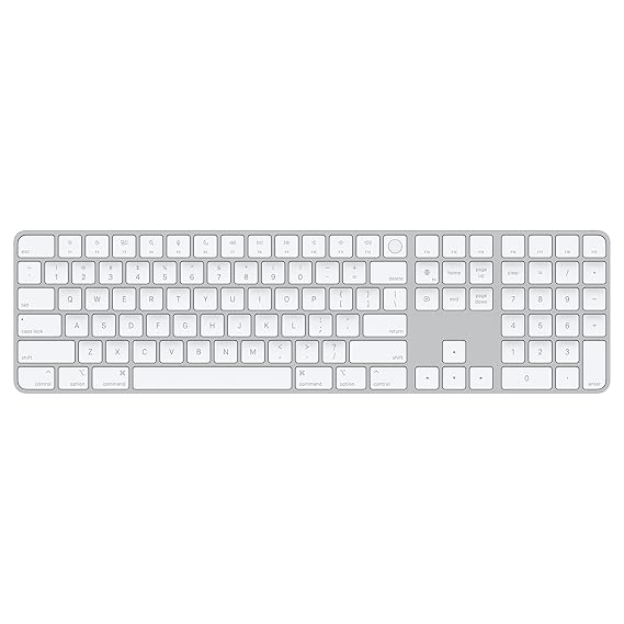 Apple Magic Keyboard with Touch ID and Numeric Keypad US English - Silver ((for Mac with Apple Silicon Running macOS 11.4 or Later)