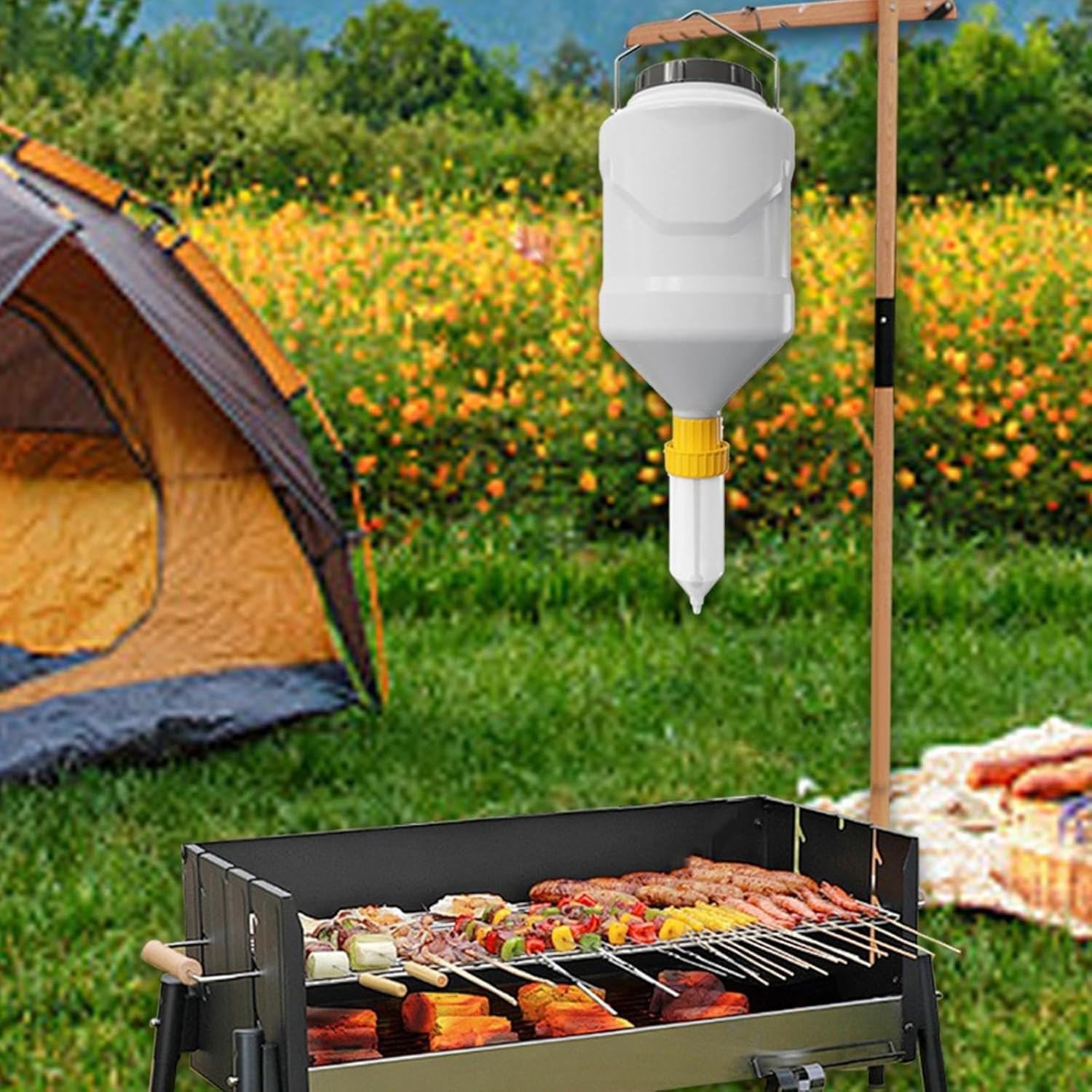 Bottiglie per condimenti da spremere, ricaricabili, per senape, ketchup, condimenti per insalata, ideali per eventi all'aperto e barbecue, capacità 5,5 l