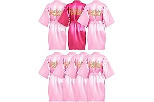 7 Pcs Birthday Squad Robe Birthday Princess Robe Spa Party Supplies Unicorn...