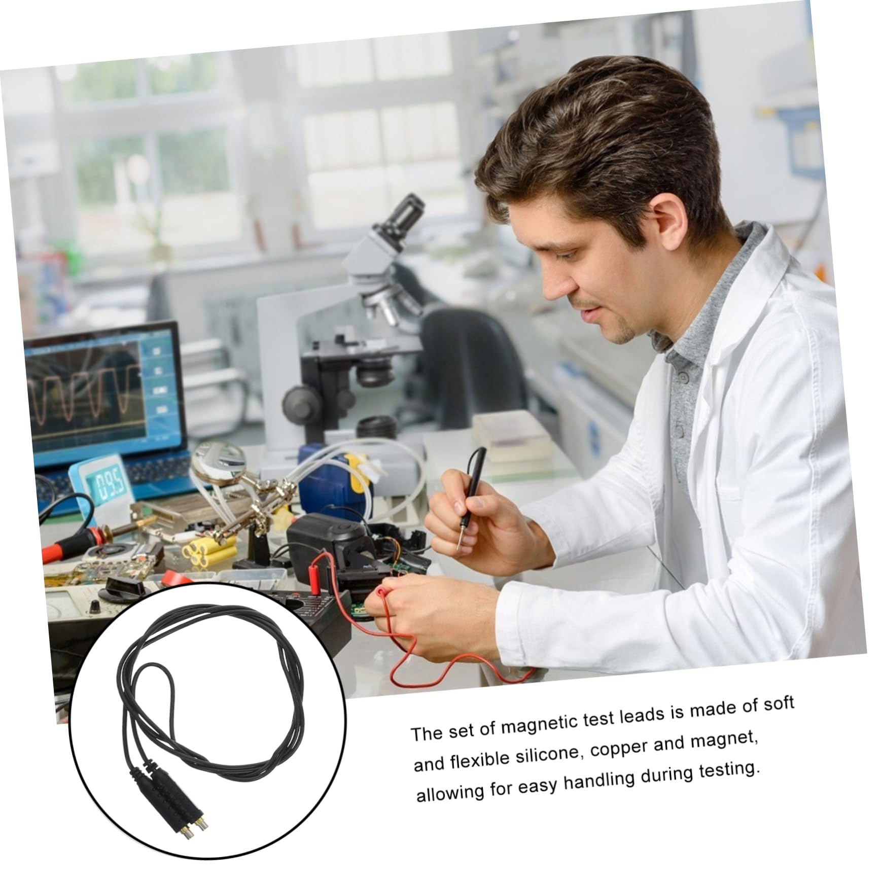 Zerodeko Cables De Prueba Magnéticos Flexibles Para Hvac Función De Puente Para Pruebas De Interruptores De Entornos Profesionales