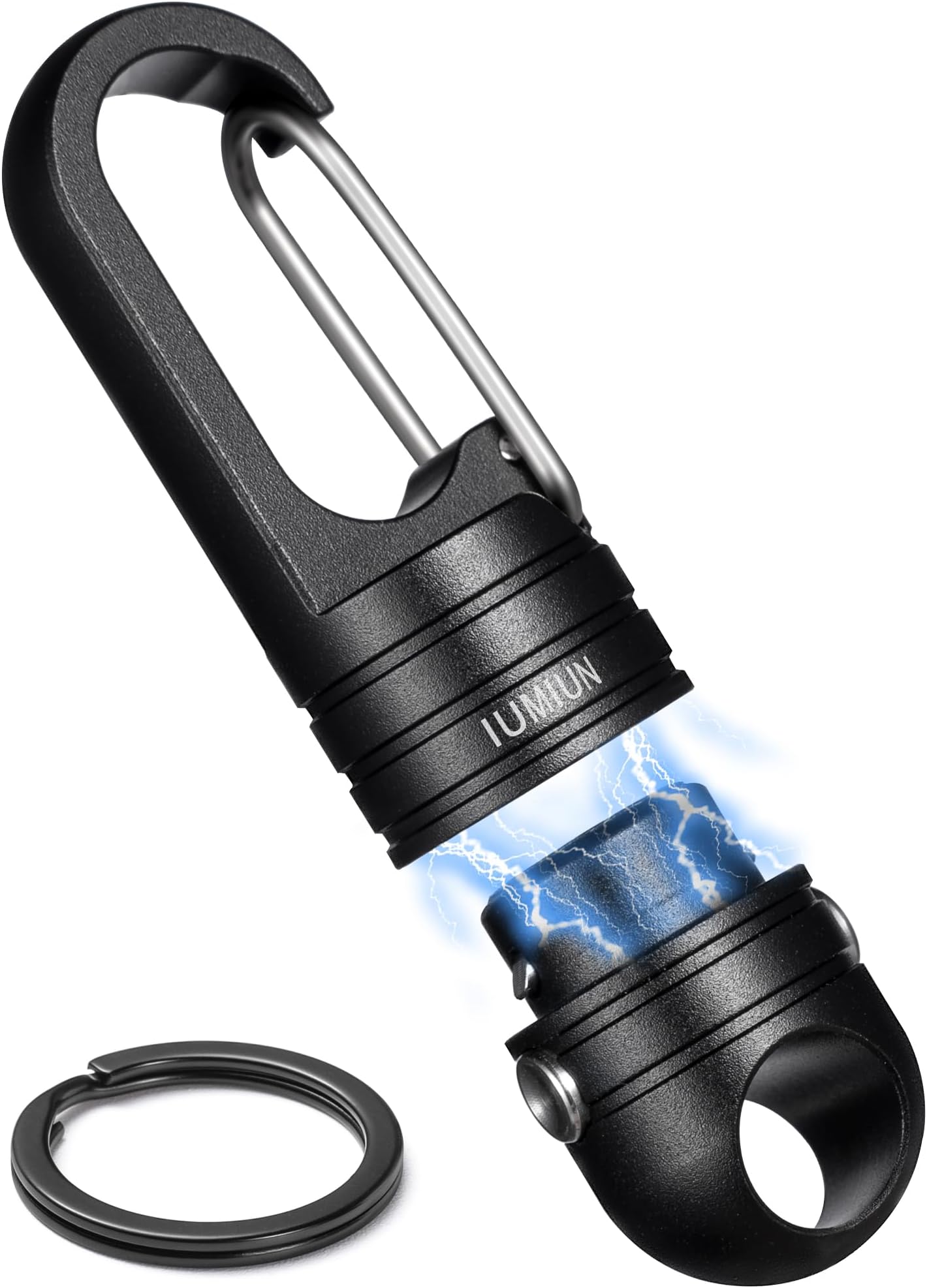 Small Magnetic Quick Release Keychain with Spring Key Clip and Key Ring-2 Button Lock System