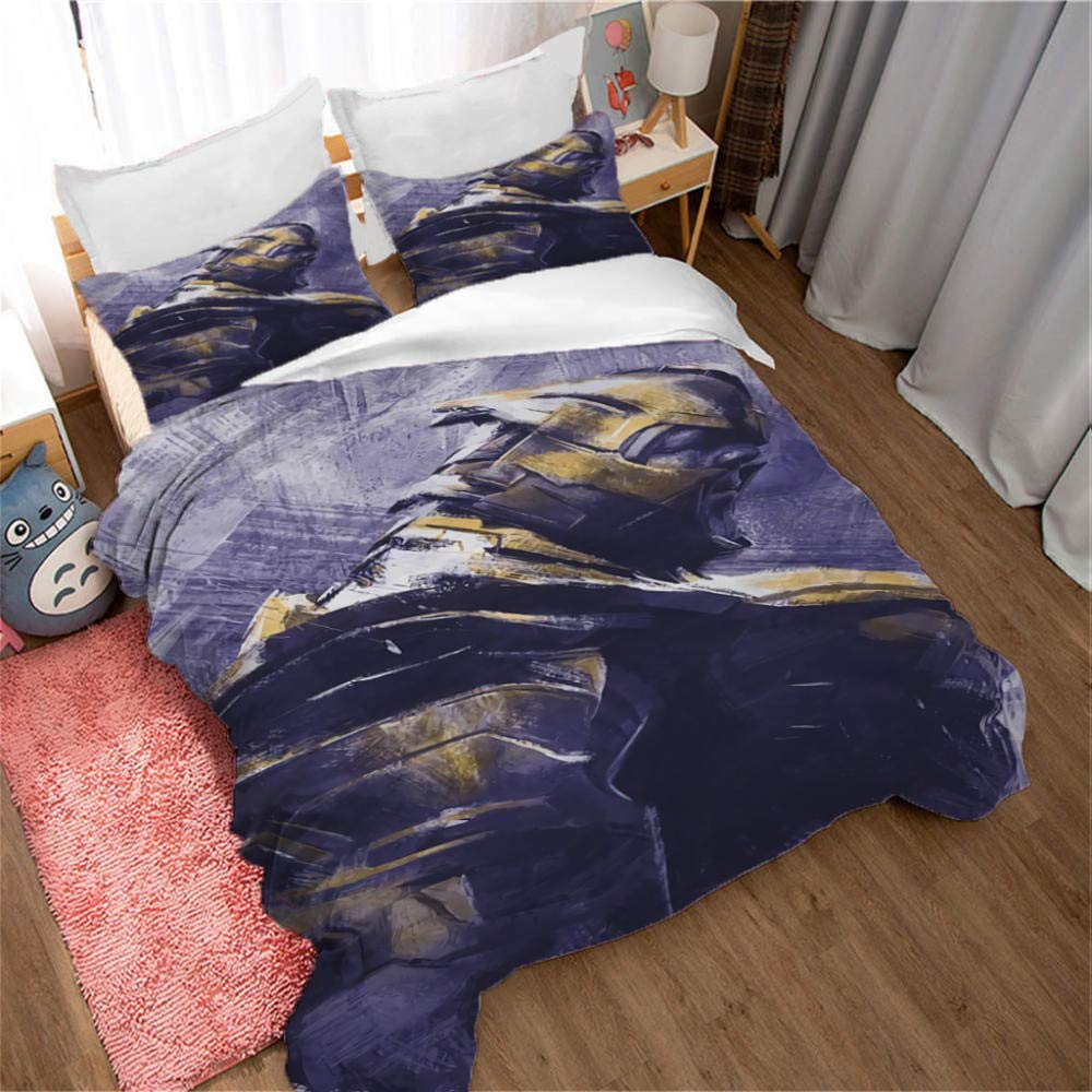 Duvet Cover Set 3 Pieces Printed Bedding,Bravery, warrior, Bedding Set with Zipper Closure for Kids Teens Soft Microfiber Duvet Cover Pillowcases 220x240cm