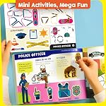 Funcils Paint by Sticker & Number for Kids - 30 Color by Sticker Paint Book | Travel, Airplane, Car Activities for Kids Ages 4-8 Girls Boys | Art & Crafts Games, Puzzle Books, Learning Educational Kit