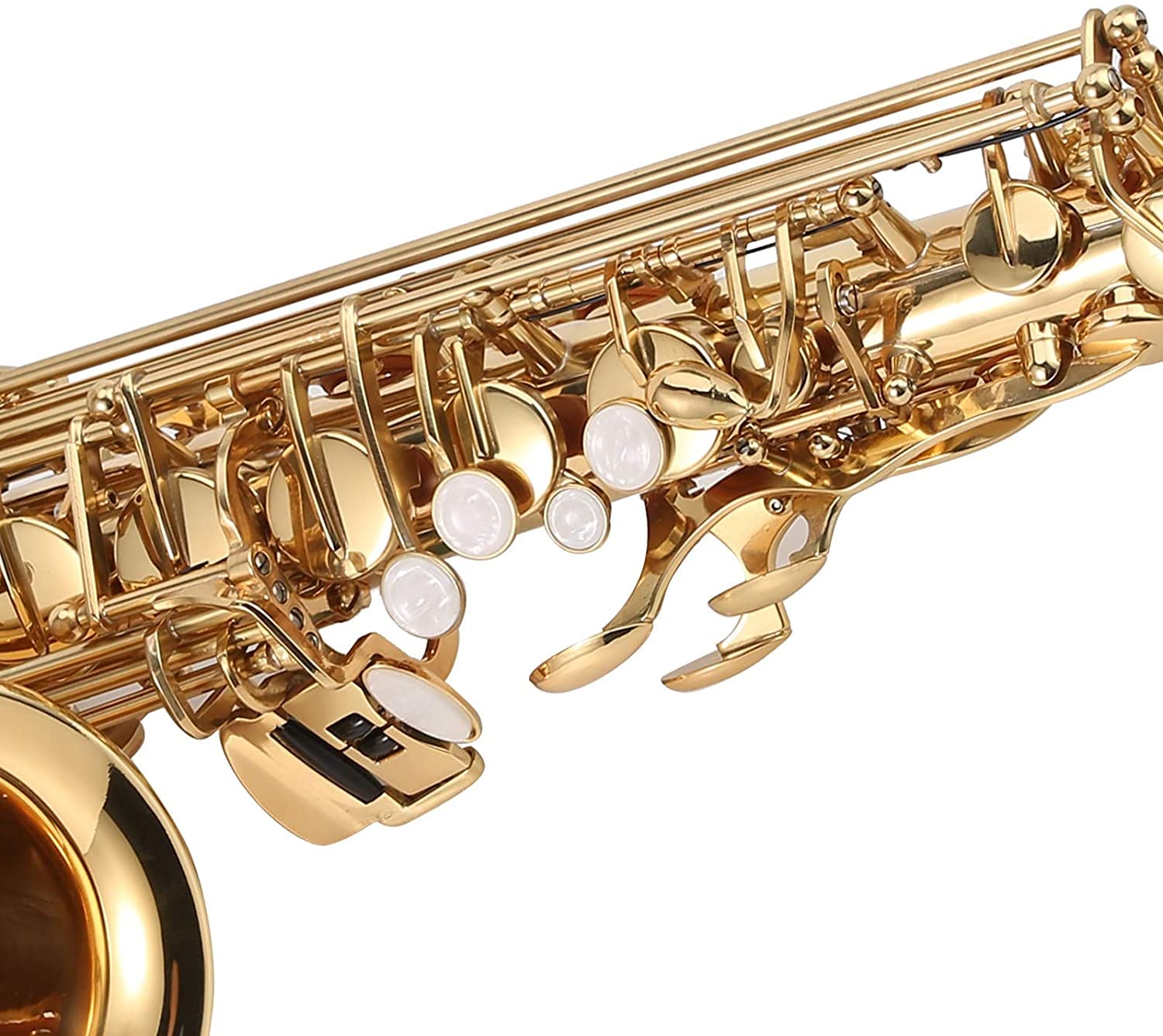Alto Saxophone, EB Alto Sax Messing Saxophon Musical Instrument Equipment Antrag auf professionelle Auftritte, alle Arten von Musikliebhabern (Color : Silver)