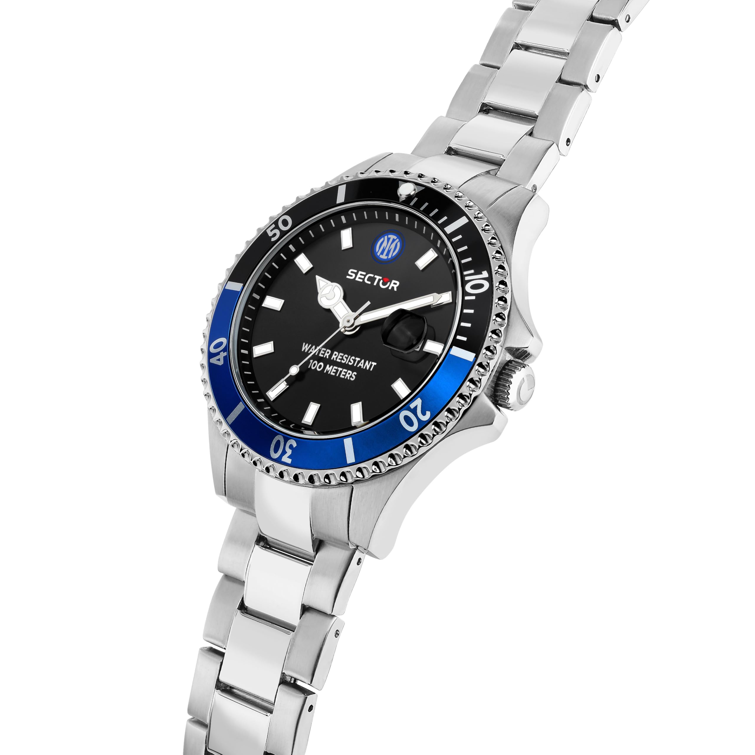 Sector No Limits Orologio Uomo, Tempo, Data, Analogico, 43 mm, Collezione 230 - INTER Special Edition - R3253161062