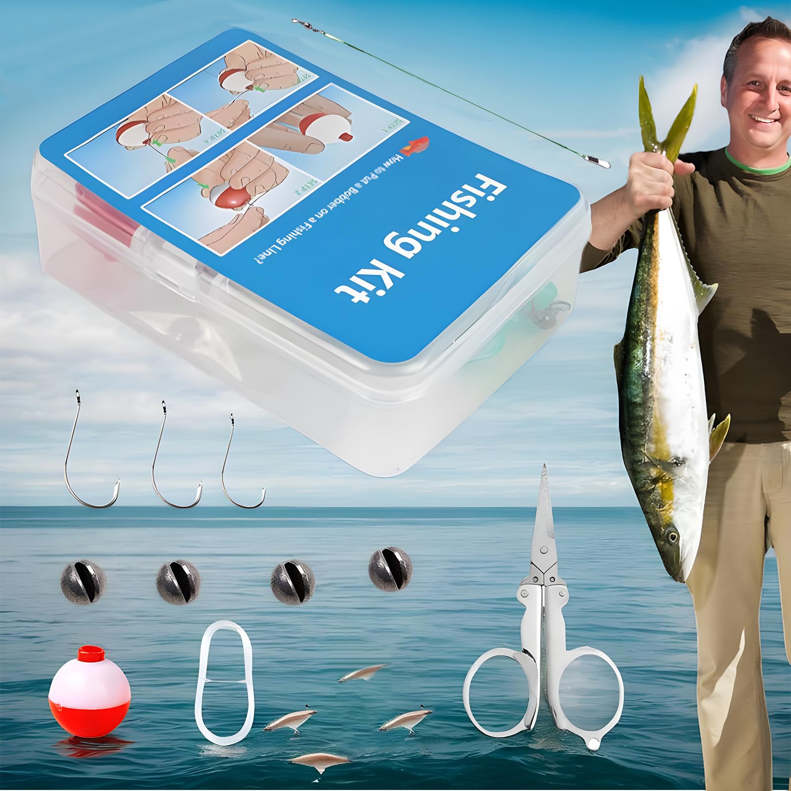 Kit De Pêche De Survie 24 Pièces - Ensemble Compact Pour Pêche En Eau Douce Et Mer, Idéal Randonnée - 11