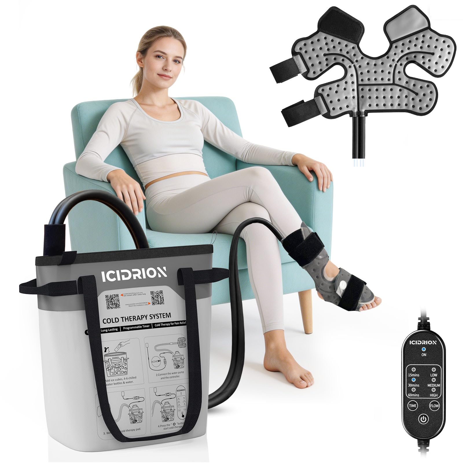 Photo 1 of ICIDRION Ankle Ice Machine, Programmable & Portable