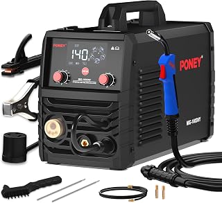 PONEY Portable Dual Knobs 5 in 1 Gasless MIG/MAG/FLUX/TIG/MMA Welding Machine