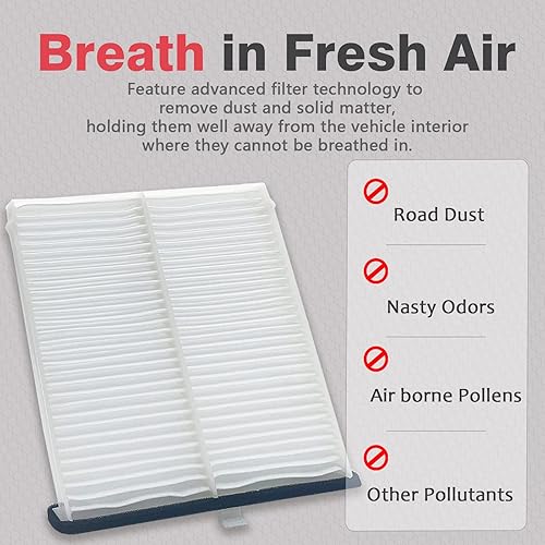 Miniatura 3 de Paquete de 3 filtros de aire de cabina CAF811, repuesto para CF11811, CPJ6X, BE-811, KD45-61-J6X, KR11-61-J6X, MP11-1K-D45, Mazda 3 (2014-2018),