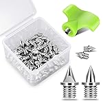 Nuolifee 100 Silver Spike Wrench, 1/4 Inch Length, Suitable for Running and Outdoor Sports, 3x Longer Service Life