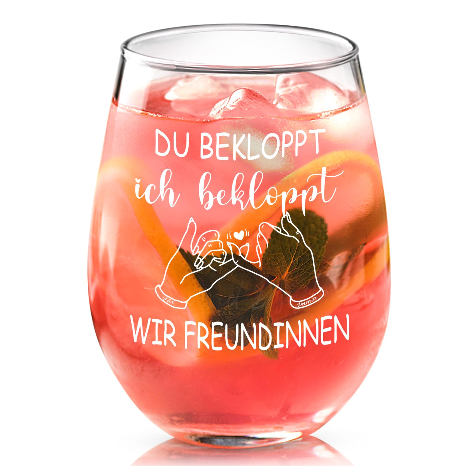Joymaking Weinglas Geschenk für Beste Freundin, Guten Kumpel Busenfreundin - Lustige Geschenkideen für Frauen, Geburtstagsgeschenk - 15oz