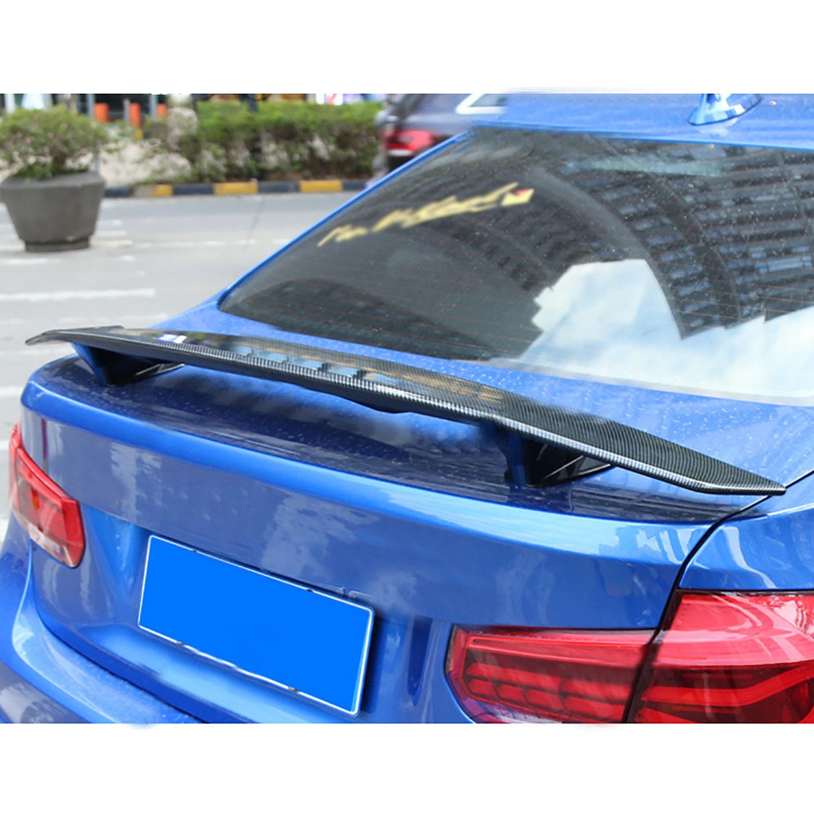 FALMDCQ Compatible With Chevrolet Cruze CP7 2016-2019, Car Rear Trunk Spoiler Tail Wing Tuning Boot Lip Fixed Wind Deflector Modified Parts,B Carbon Fiber Look, Normal