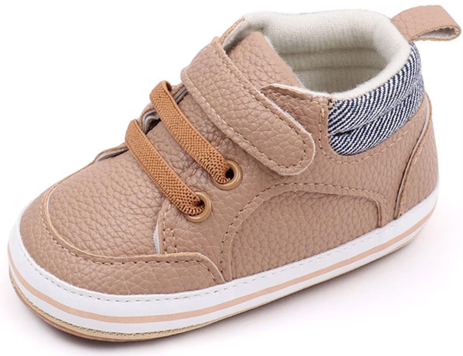 Chaussures d'éveil en cuir pour bébé - Chaussures d'apprentissage de la marche - Pour garçons et filles - Chaussures souples et antidérapantes en cuir - 5