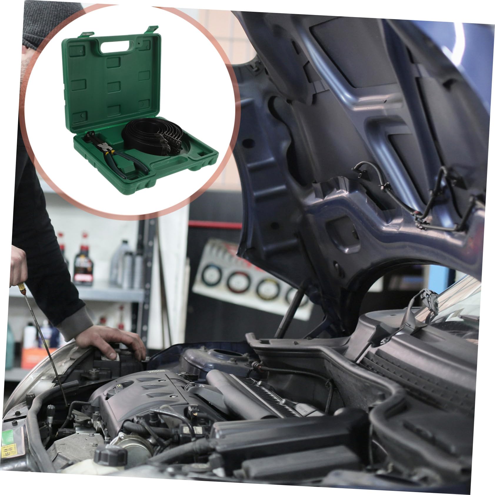 Kit Pinze Compressore Anelli Pistone Motore Regolabile Anelli Strumento Compressione per Meccanici e Te Manutenzione Auto