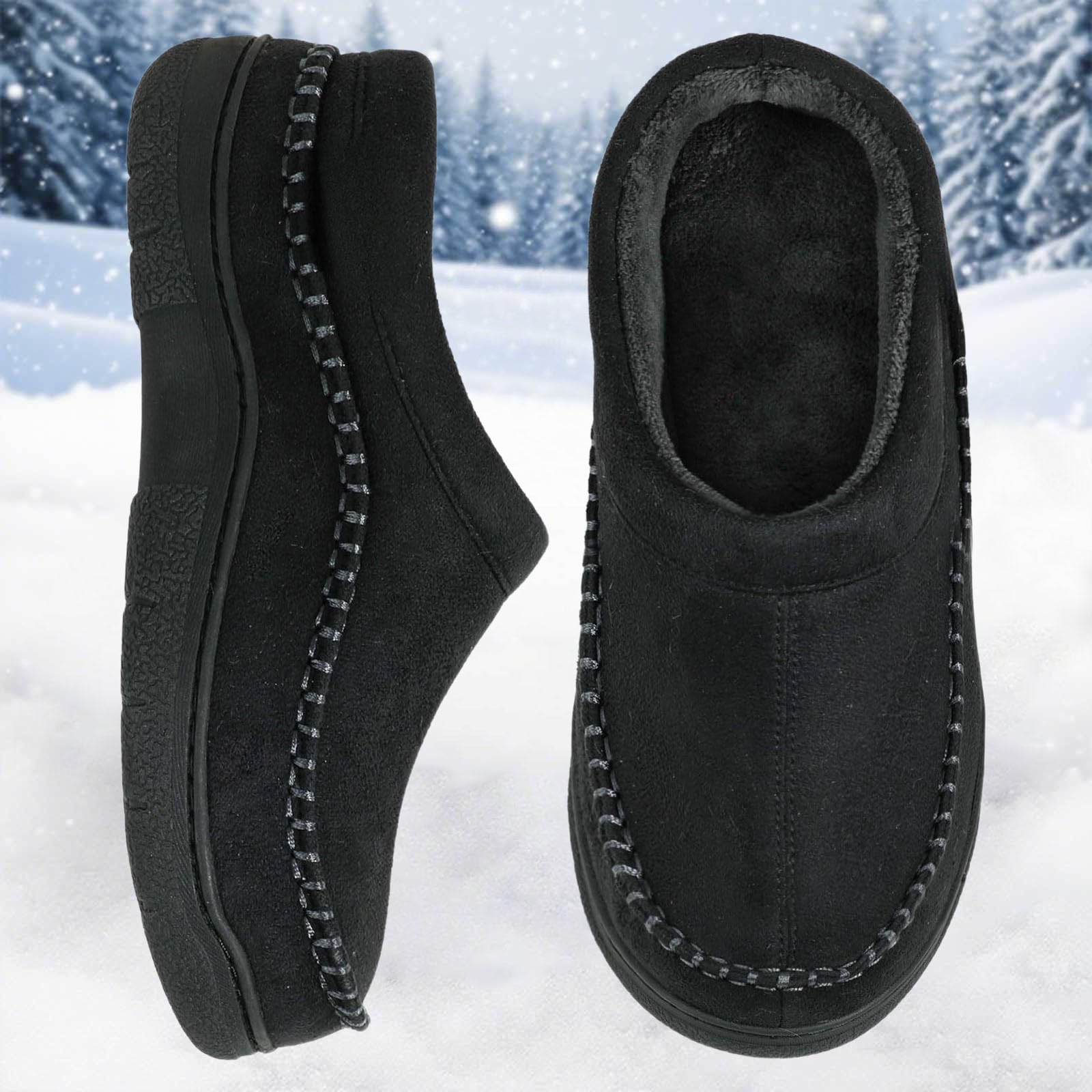 Generisch 2026 Chaussons pour homme en mousse à mémoire de forme avec semelle antidérapante