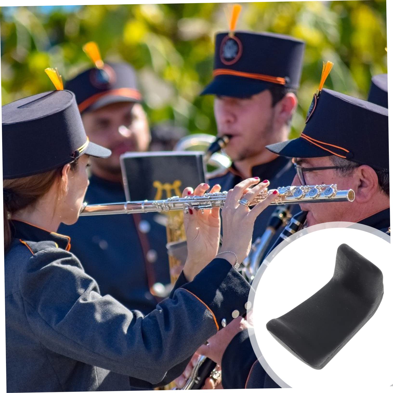 Yardwe Thumb Rest Sleeves 2pcs Rubber Oboe Mat Finger Support Finger Rubbers Anti-fatigue High-strength