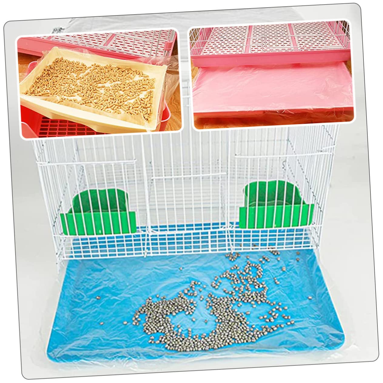 Foderine Monouso Per Gabbie Piccoli Animali - 50 Pezzi 70x50cm Trasparenti Per Conigli, Criceti, Cavie - Foto 6