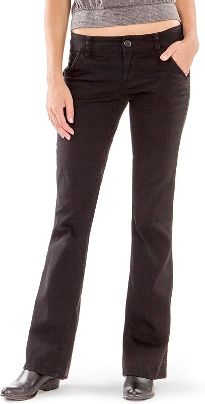 Unionbay Juniors Heather Slash Pocket Uniform Long Bootcut Pant