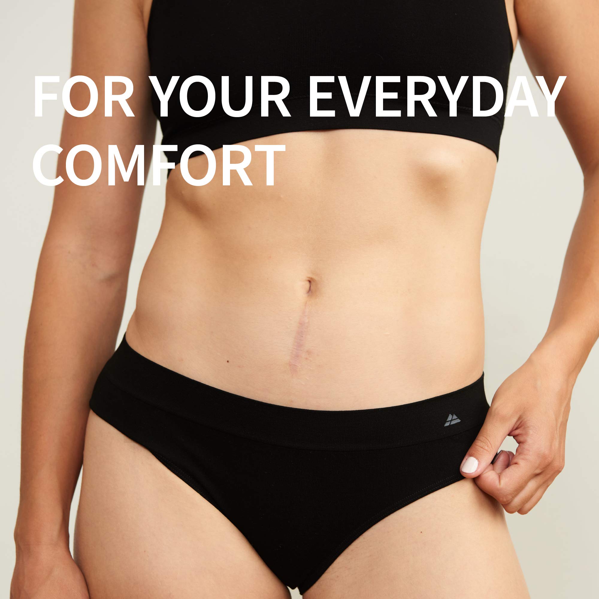 DANISH ENDURANCE Slip Donna Senza Cuciture in Fibra di bambù, Mutande Bikini Elasticizzate, 3 Paia