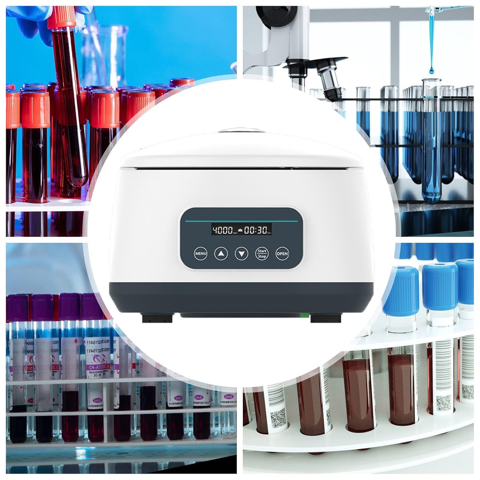 Stacjonarna Elektryczna Wirówka Laboratoryjna Wirówka Medyczna, Wirówka Laboratoryjna PRP, Stabilna Praca, Ochrona Otwartej Pokrywy, do Rozdzielania Próbek, Analiza Jakościowa,5000