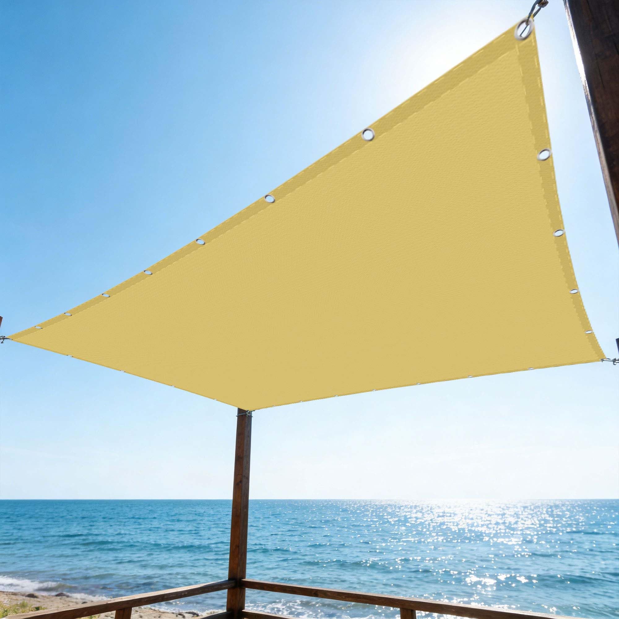 Voile d'ombrage imperméable contre la pluie et chaleur sur terrasse