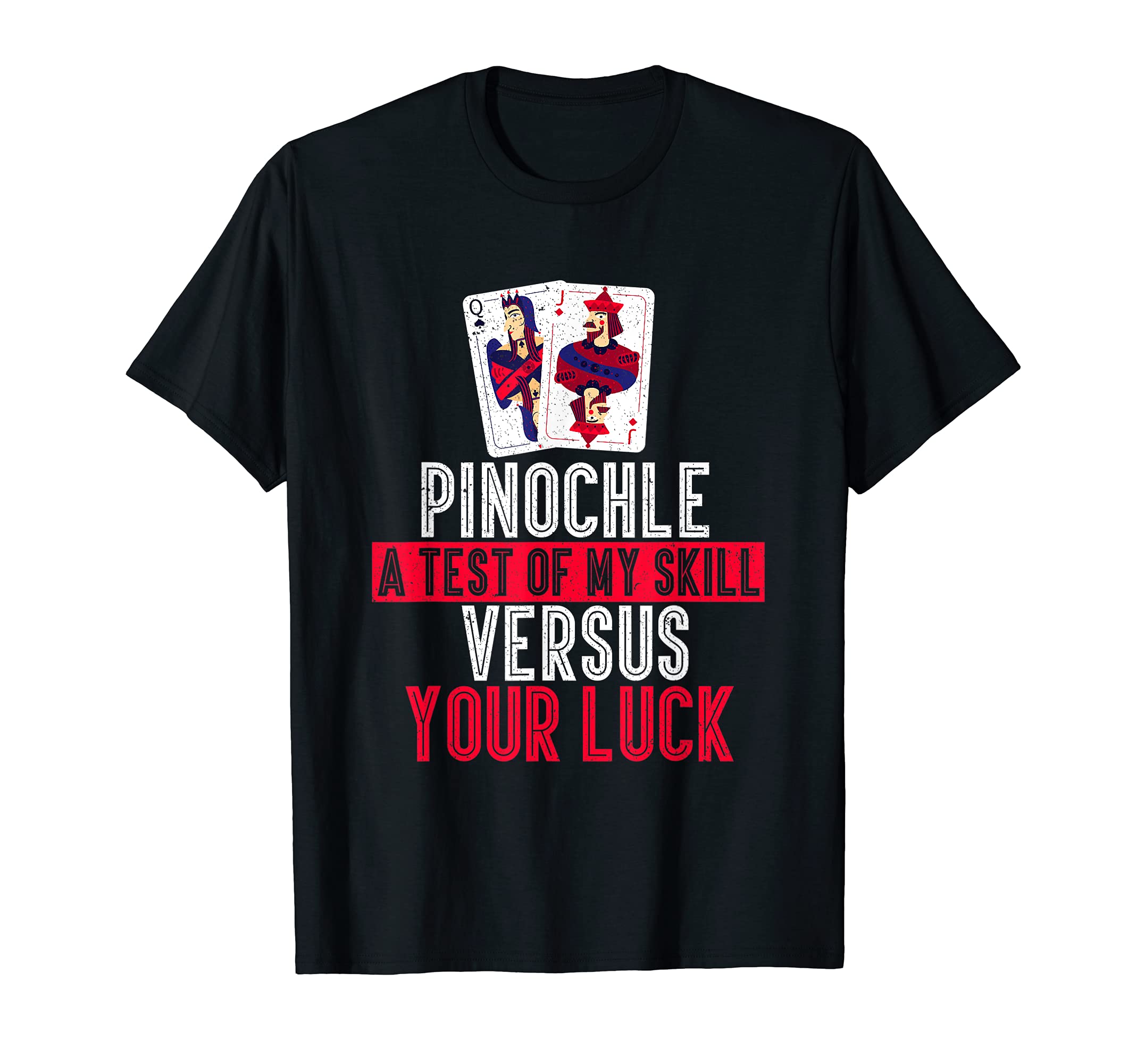 Pinochle Card Game Gamer Player Trick-Taking T-Shirt, Black