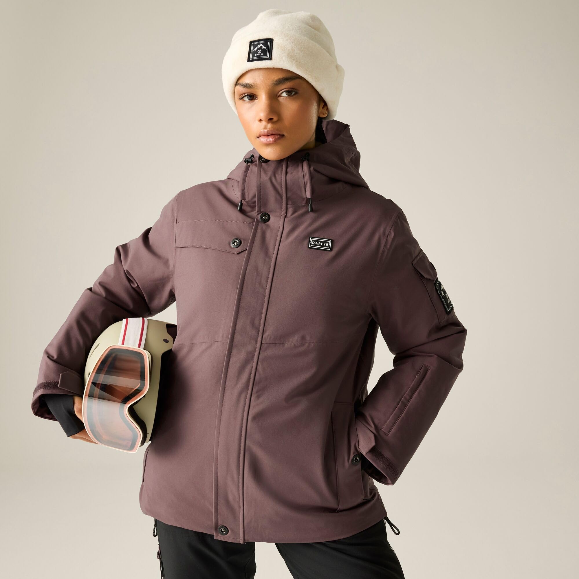 Dare 2b Women's Ski Life Waterproof Jacket, Breathable Windproof Coat