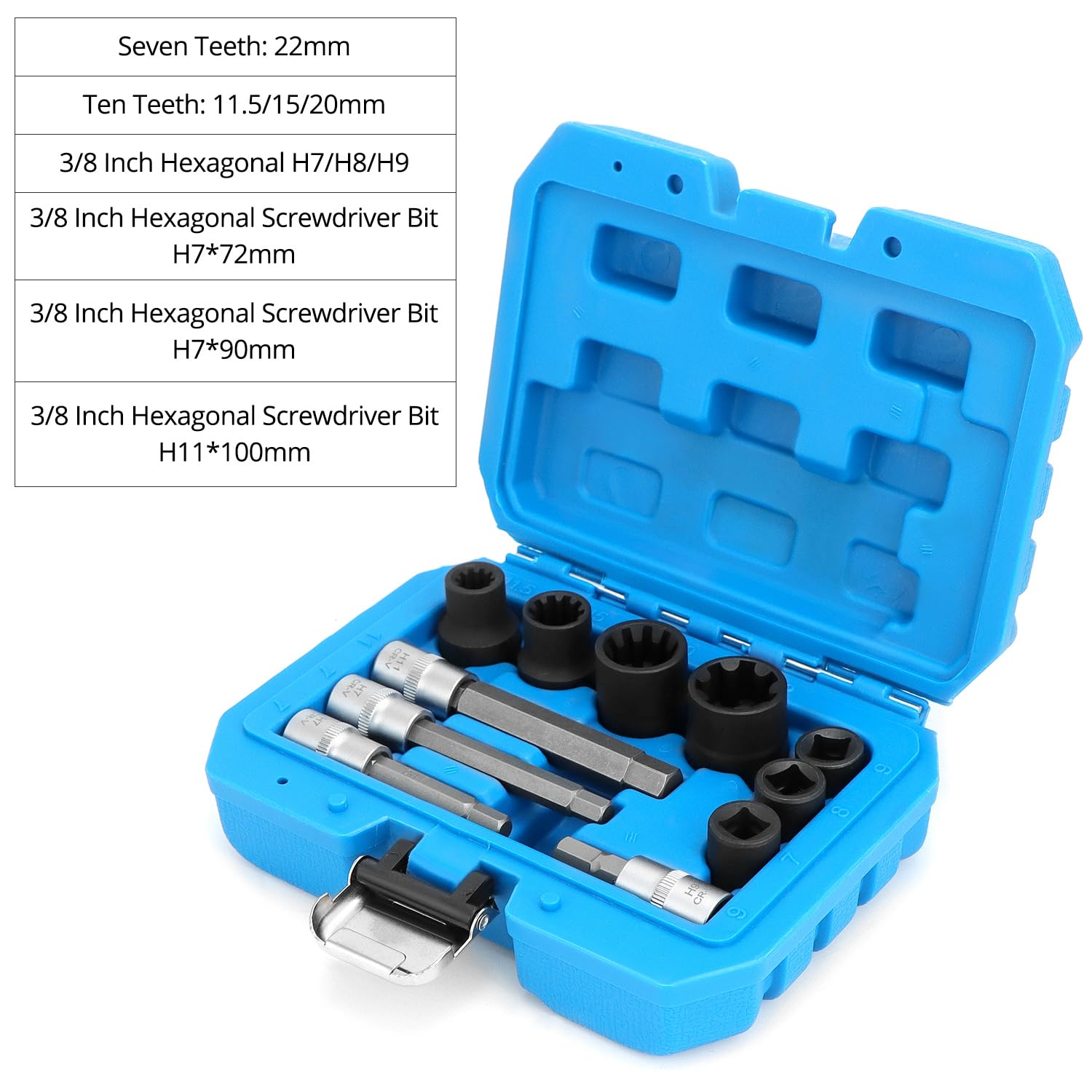 QWORK® 11 pezzi set di alta qualità Inserto per pinza del freno compatibile con Audi, Porsche, Mercedes-Benz, Ford, BMW, Alfa Romeo