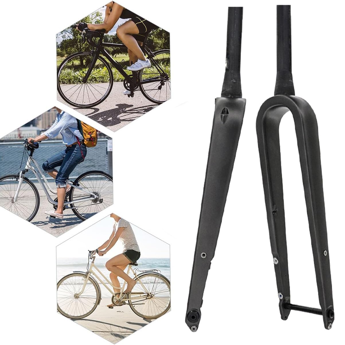 Caimcie Fourche Suspendue pour vélo Gravel 700C, débattement de 50 mm, axe traversant Conique 1-1/2, Freins à Disque 12x100 mm, Fourche Avant pour Caimcie Fourche Suspendue pour vélo Gravel 700C, débattement de 50 mm, axe traversant Conique 1-1/2, Freins à Disque 12x100 mm, Fourche Avant pour