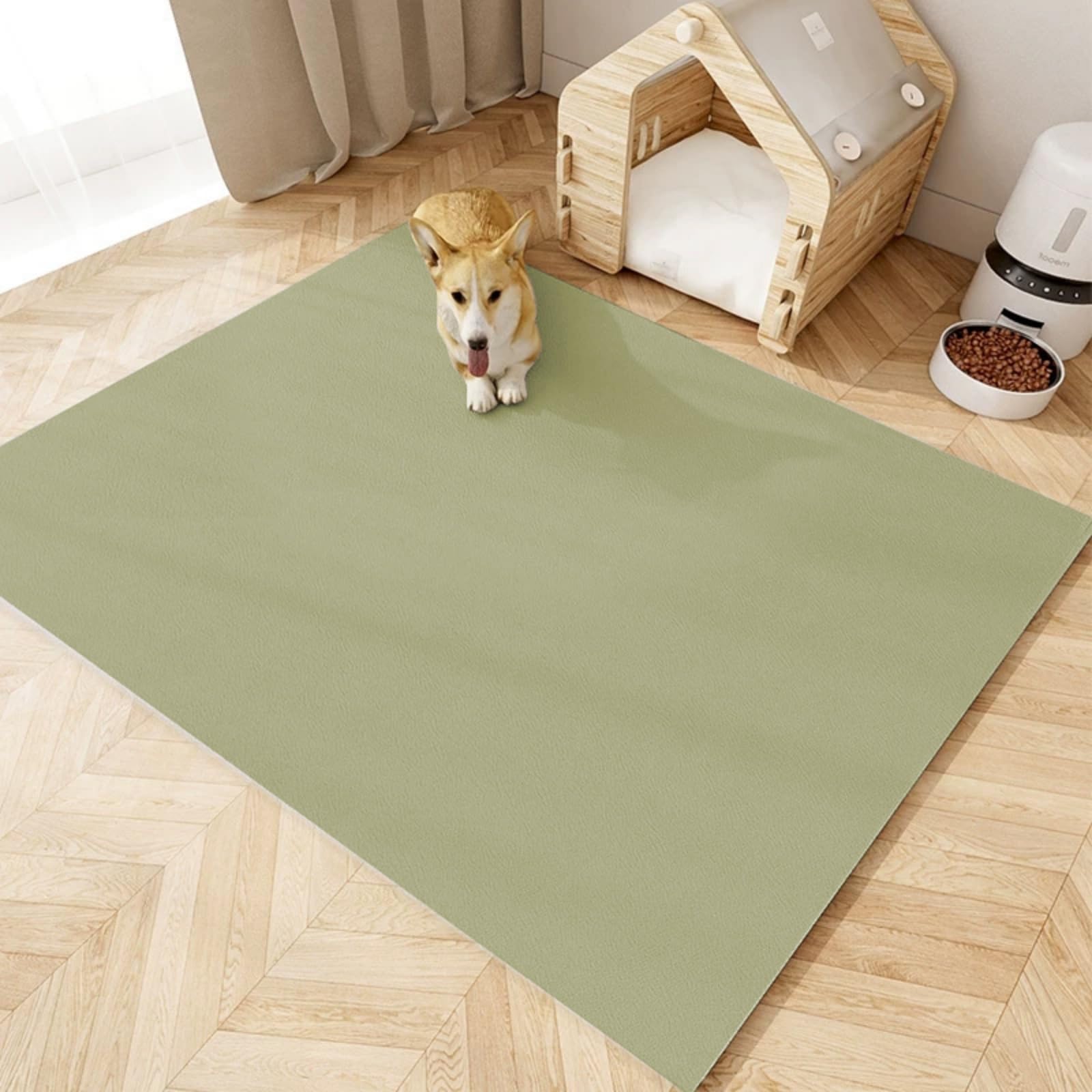 Waterproof Pet Mat 40-200cm, Urine-Proof Dog Playpen Floor Mat, 5mm Thick Wipeable Cat Litter Trapper, Puppy Training Pad, Cuttable Feeding Mat for Cats Dogs (H,40*60CM)