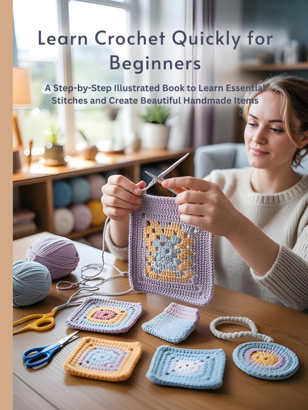 Learn Crochet Quickly for Beginners: A Step-by-Step Illustrated Book to Learn Essential Stitches and Create Beautiful Handmade Items