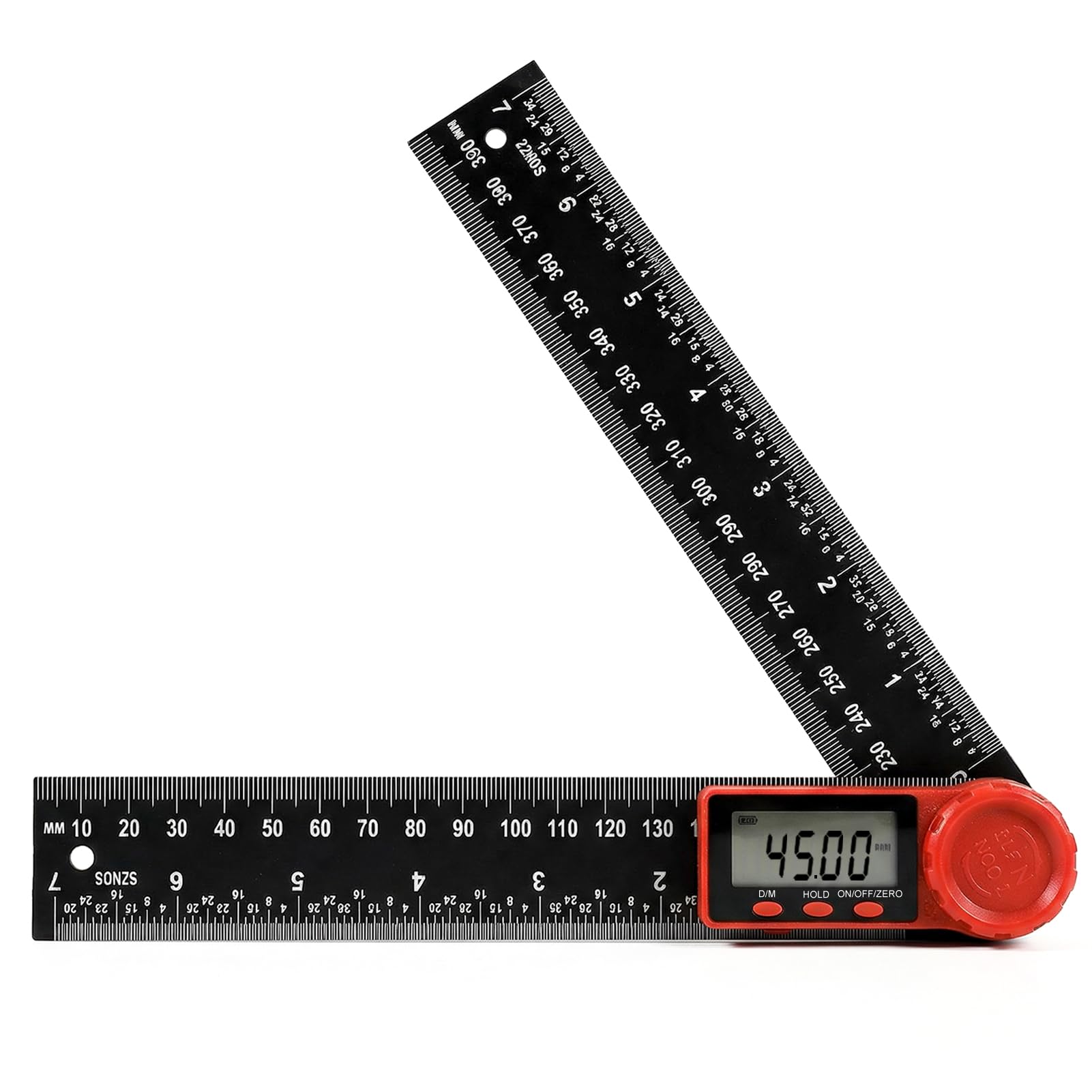 Digital Angle Finder Tool, 200mm/7 Inch Angle Measurement Tool with LCD Display, 0–360° Trend Angle Finder for Woodworking Construction Repairing