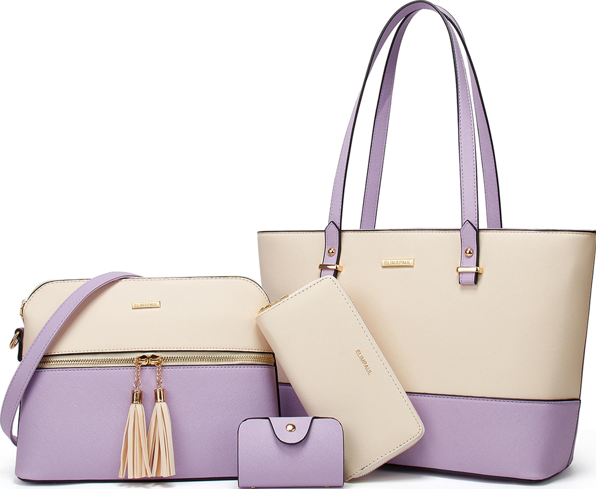 Women Fashion Handbags Tote Bag Shoulder Bags Top Handle Satchel Purse Set