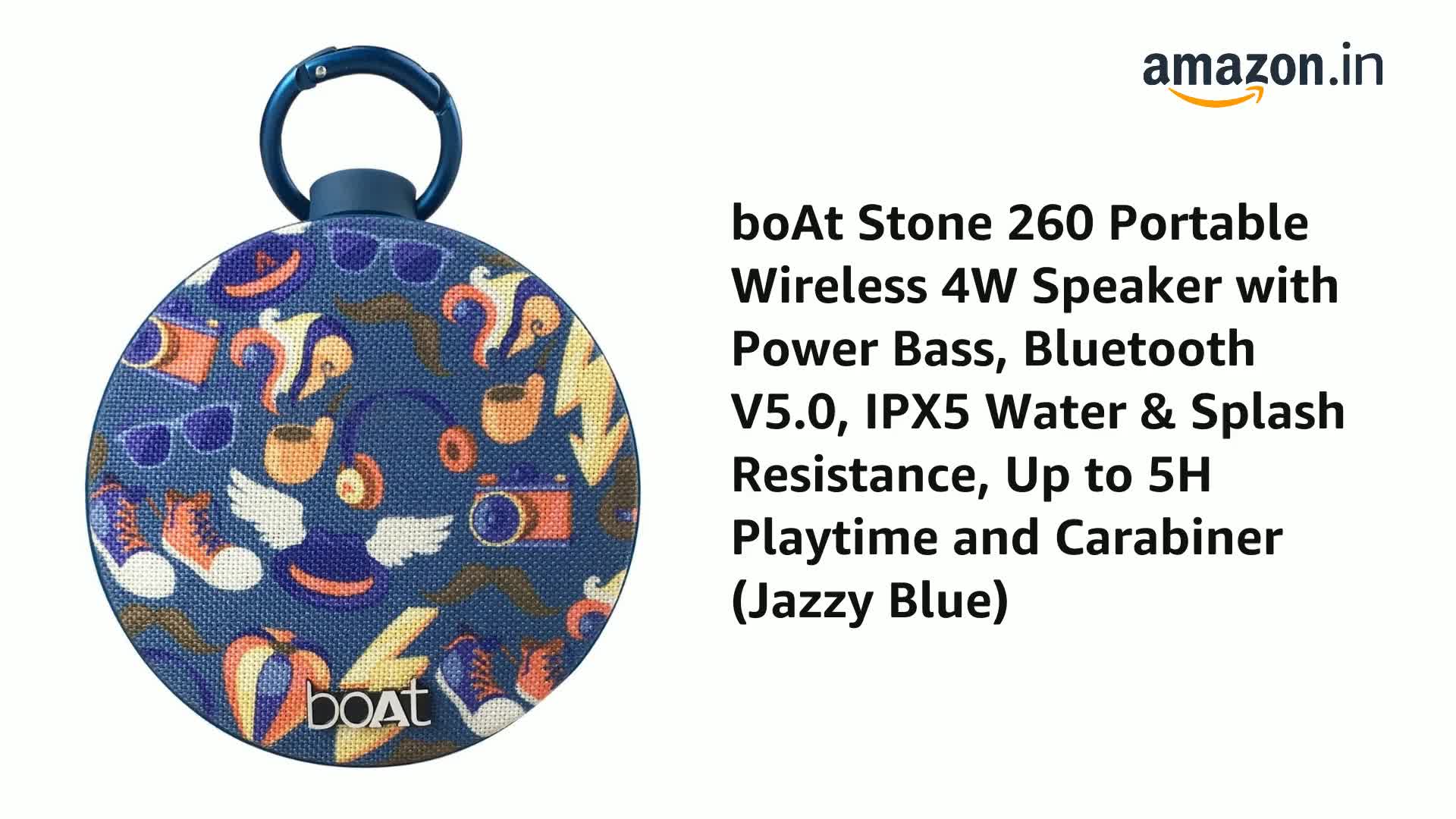 boat stone 5w 260 portable bluetooth speaker