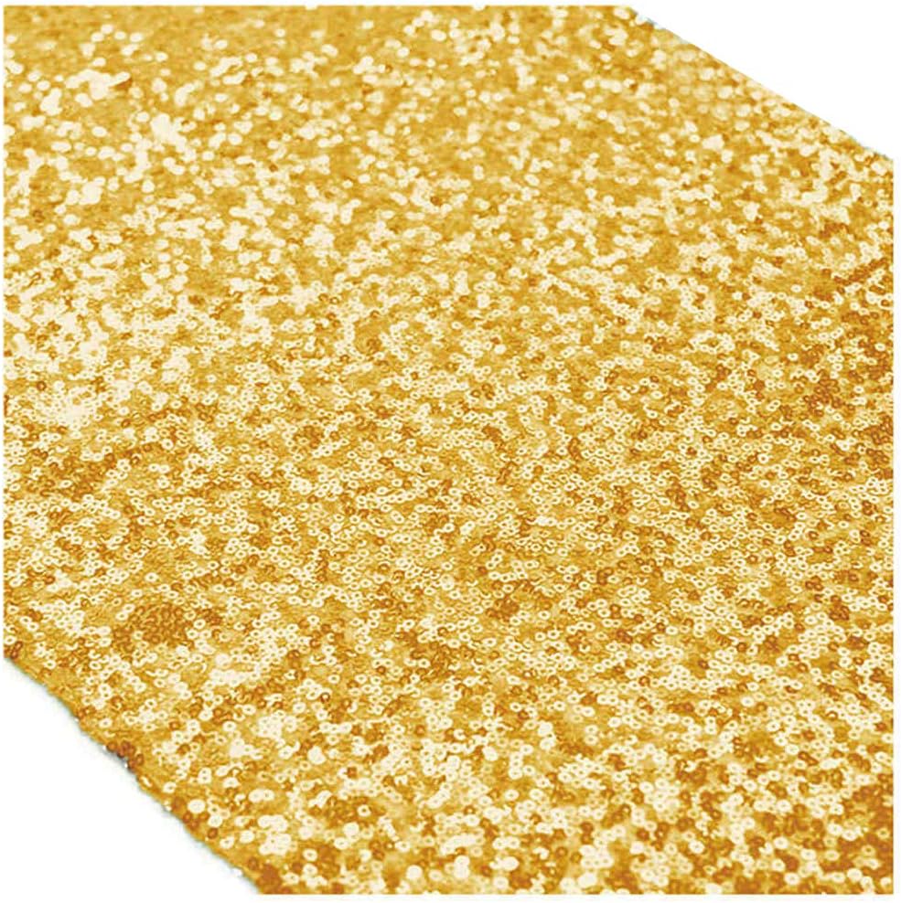 GoldSequin Table Runner12x72 Inch Dining Table Runner