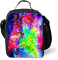 Vista 6 de CAIWEI Bolsa de almuerzo Galaxy con aislamiento térmico (cielo estrellado)