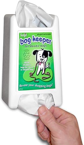 Gadjit Doodie - Dispensador de bolsas de plástico (excremento de perro), dispensador de bolsas de basura para perros, unidad de almacenamiento de
