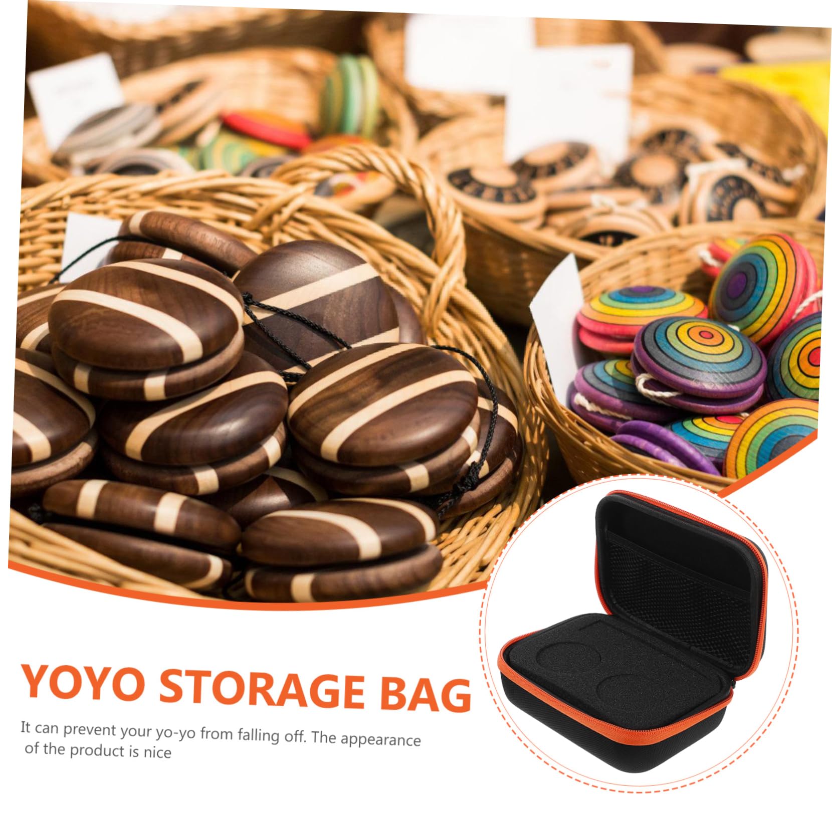 TOYANDONA 5pièces Pochette De Rangement pour Yo-yo Multifonctionnelle De Transport Portable PU pour Accessoires