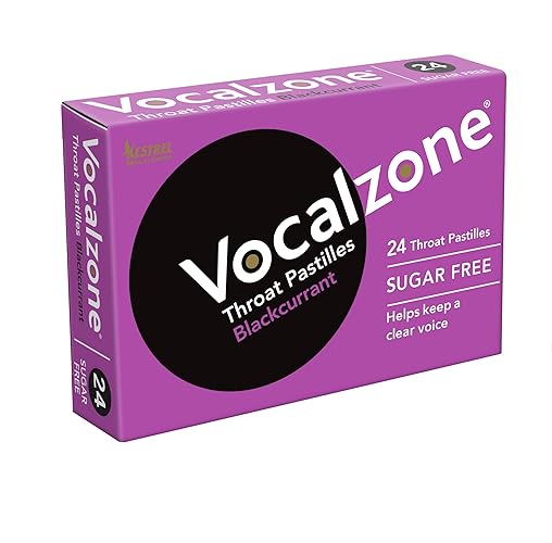 Vocalzone Throat Pastilles Blackcurrant Sugar Free 24 - for Sore Throats and Hoarseness When Overusing Your Voice. Produced and Sold in The United Kingdom Since 1912. - Blackcurrant