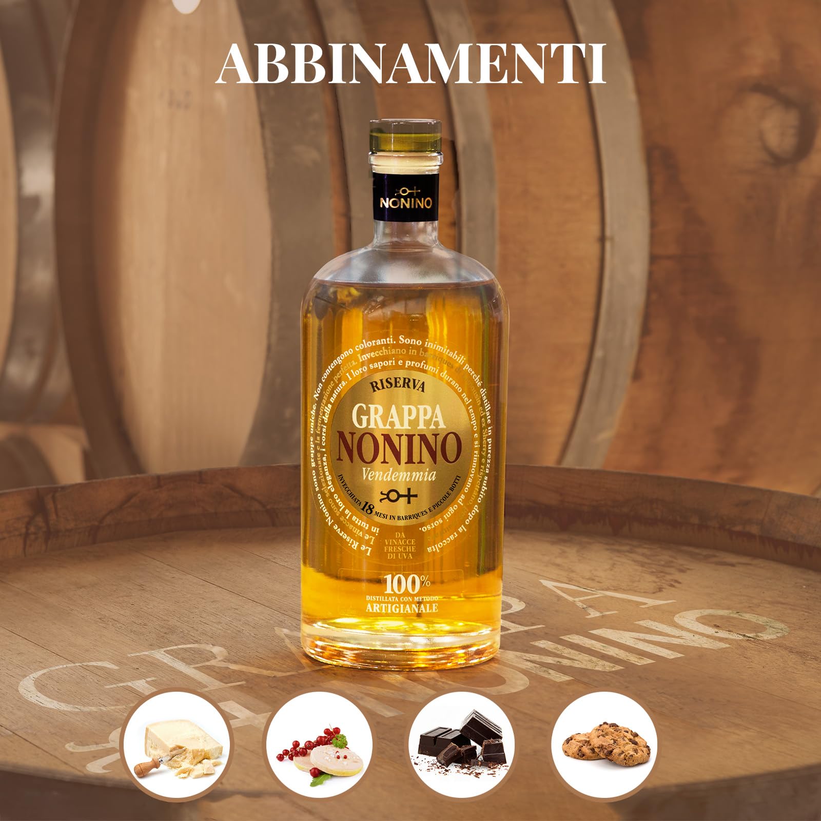 GRAPPA RESERVA 18 MESES DE COSECHA - 70CL