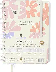 PLANNER PERMANENTE WIRE-O MELISSA FINANCEIRO A5 BLOCK BLOOMY