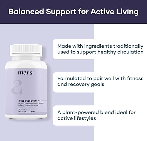 Miniatura 2 de Cápsulas de óxido nítrico Mars  con L-arginina, L-citrulina y mezcla adaptogénica  Apoya la energía, la circulación y la recuperación muscular