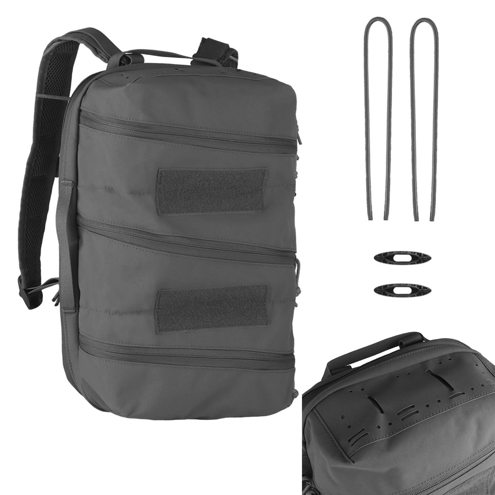 Zaino Medico Tattico Modulare da 11 Litri, Zaino da Combattimento per Softair, Zaino di Emergenza per Viaggi, Escursioni e Caccia(Gray)