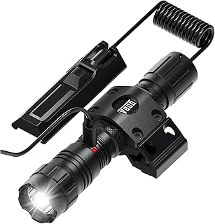 Rechargeable Flashlight 1500 Lumens, Tactical Light with Strobe, IPX7 Waterproof, Pressure Switch, M-Lock Mount (Type-C Charging, 4 Modes)