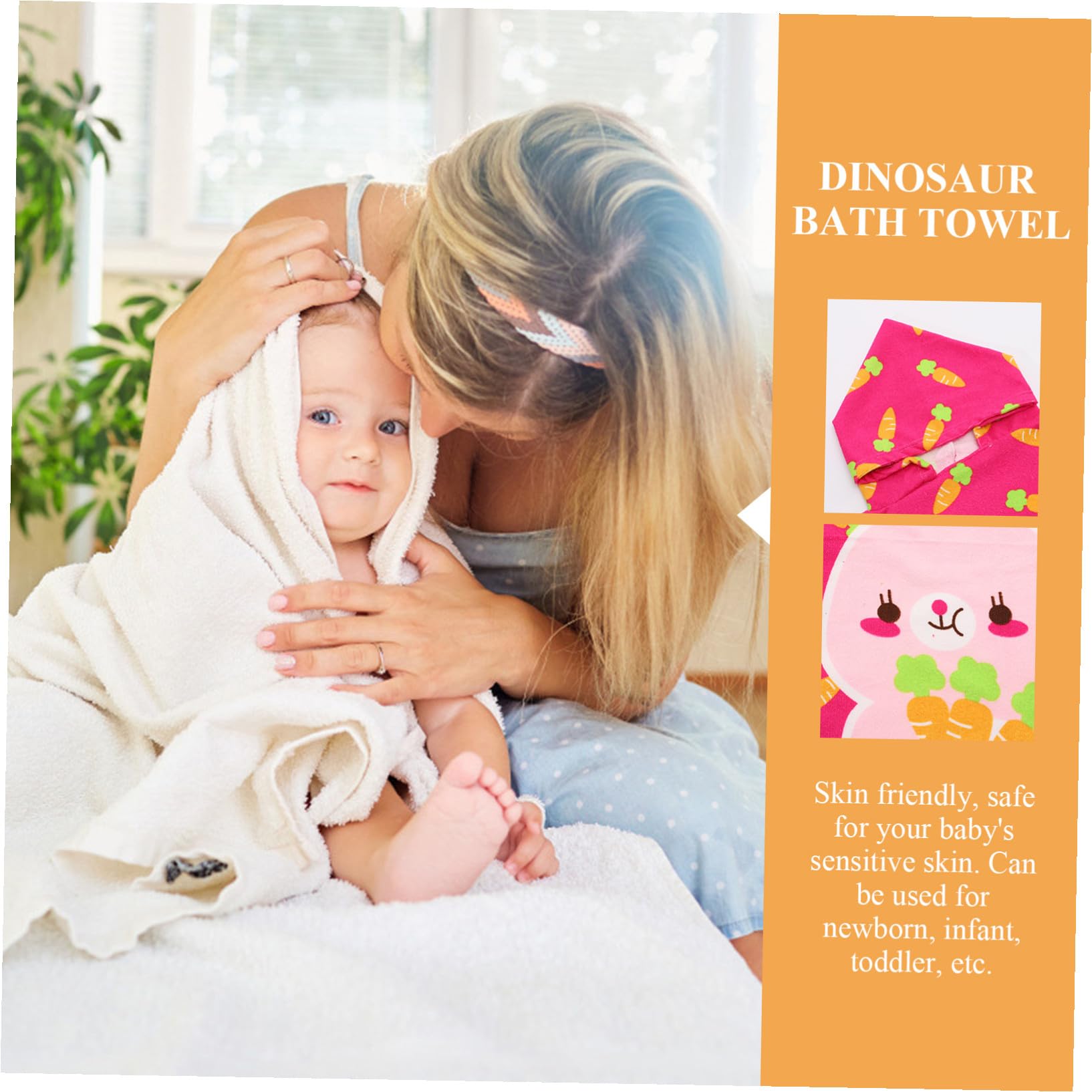 Cabilock 3 Piezas Capa De Albornoz Infantil Toalla De Baño con Capucha para Bebé Toalla De Baño para Niños Toallas De Playa para Niños Bata De Baño para Toalla De Bebe Fibra Extrafina