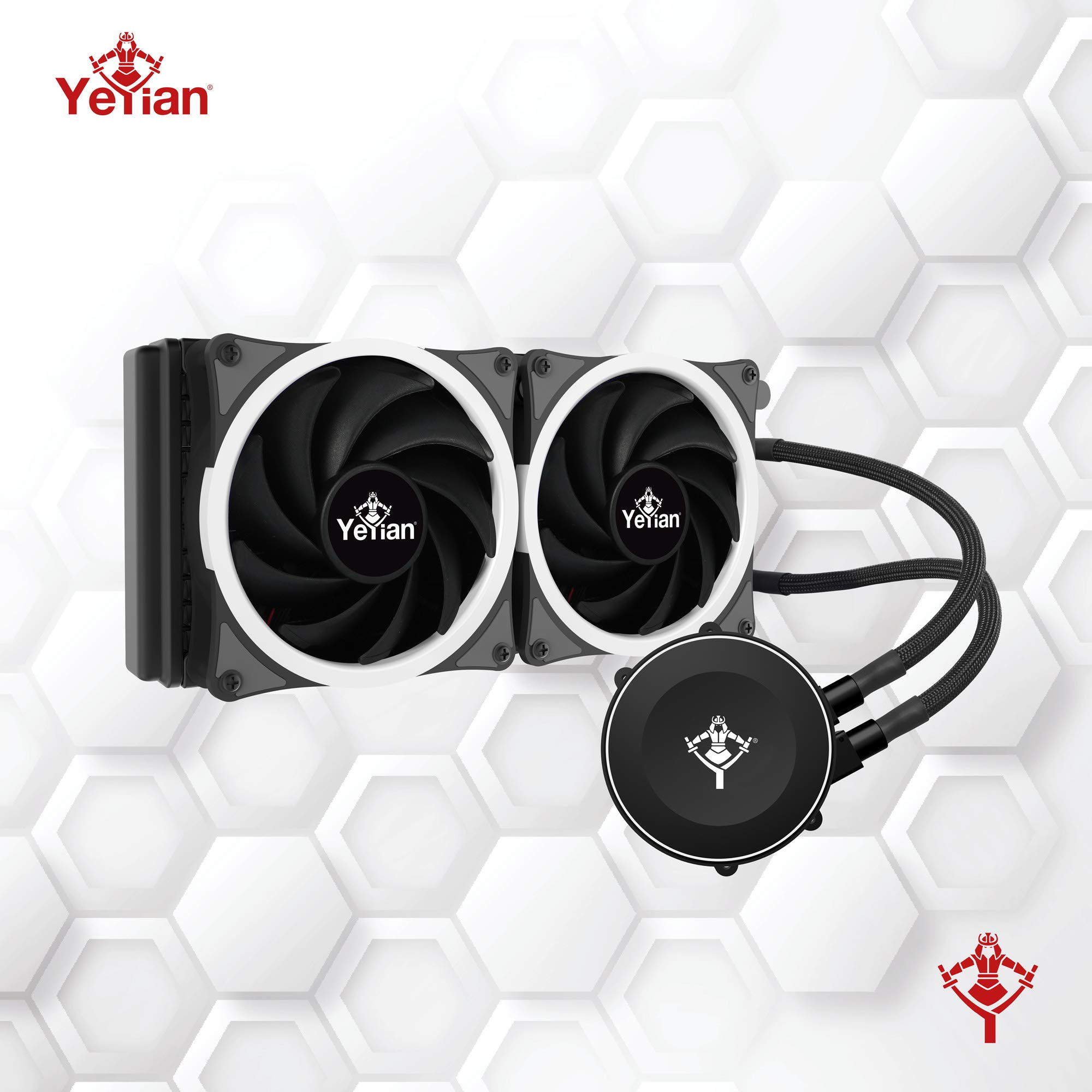 Yeyian Sistema de refrigeracion liquida Gaming Serie 2400, para Ordenador de sobremesa, 240mm, 2 Ventiladores RGB (wc2400)