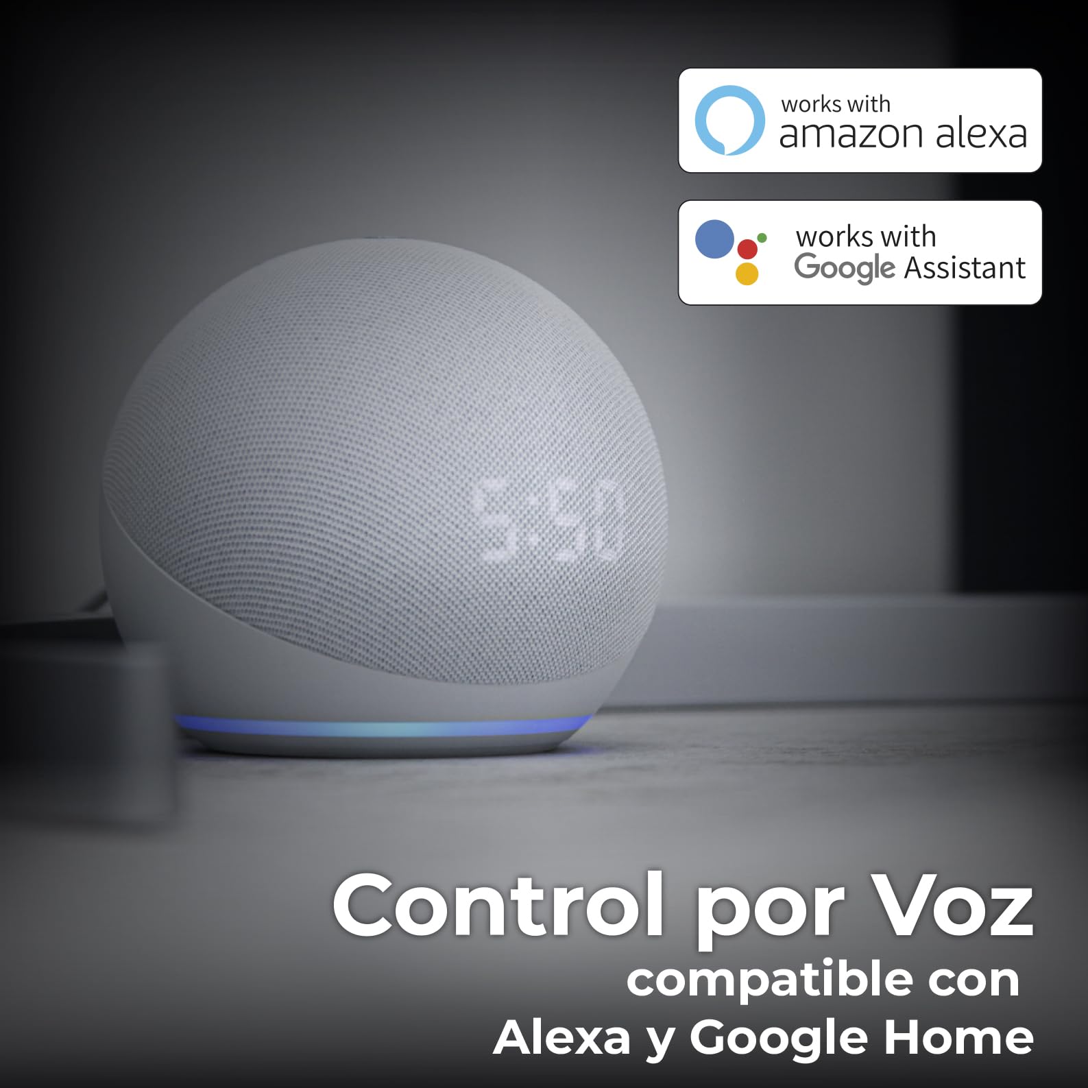 LED ATOMANT 4X Regleta WiFi USB Alargador 4 Tomas 2 USB 1 Tipo C | Compatible con Alexa y Google Assistant, App Smart Life y Tuya
