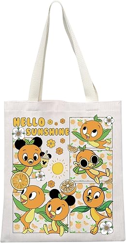 Regalo de pájaro naranja Florida Citrus Bird Gift Hellow Sunshine Orange Bird Tote Bag para regalo de amante de personajes de dibujos animados