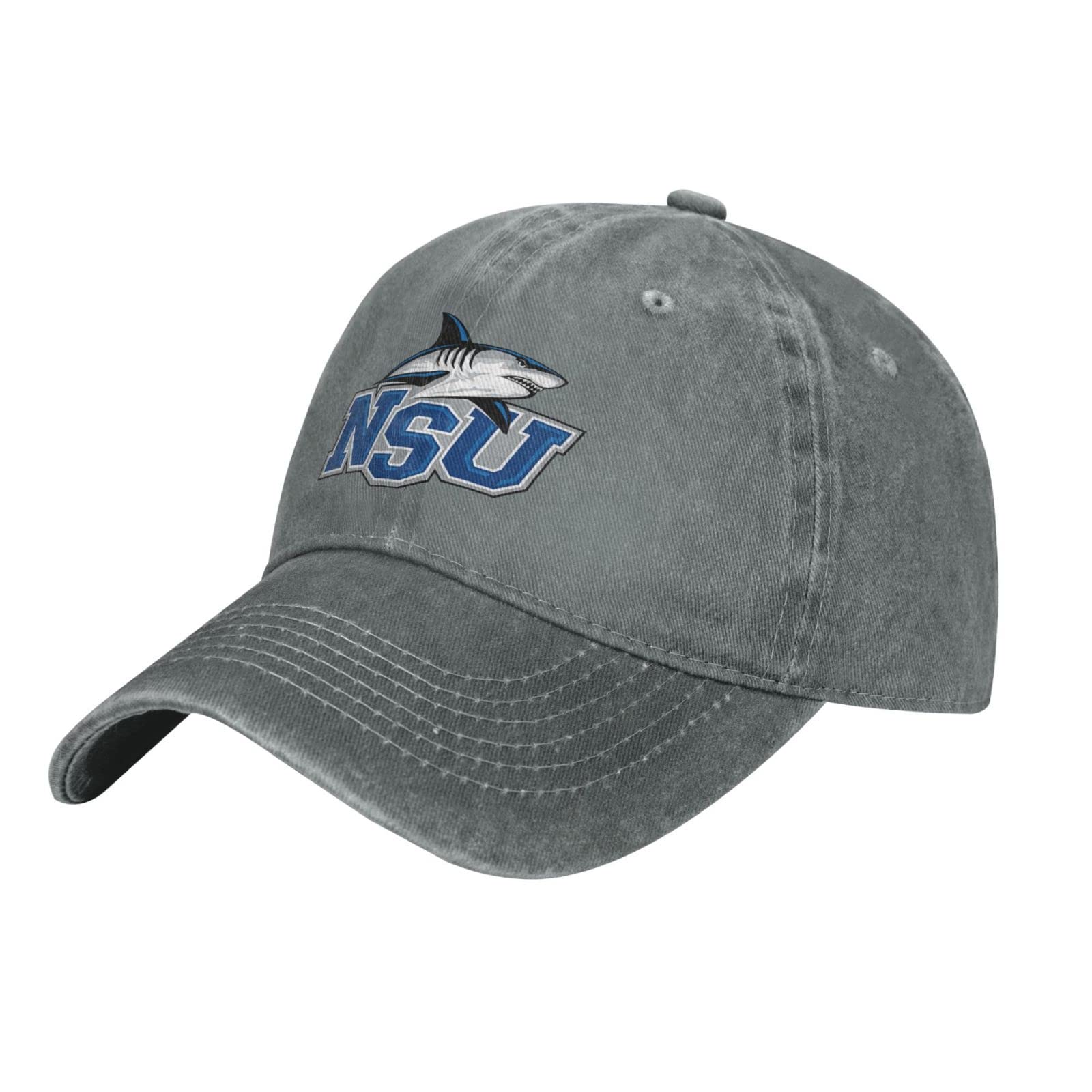Nova Southeastern University Logo Hat Adjustable Baseball Cap Cotton Cowboy Hat, Fashionable for Man Woman