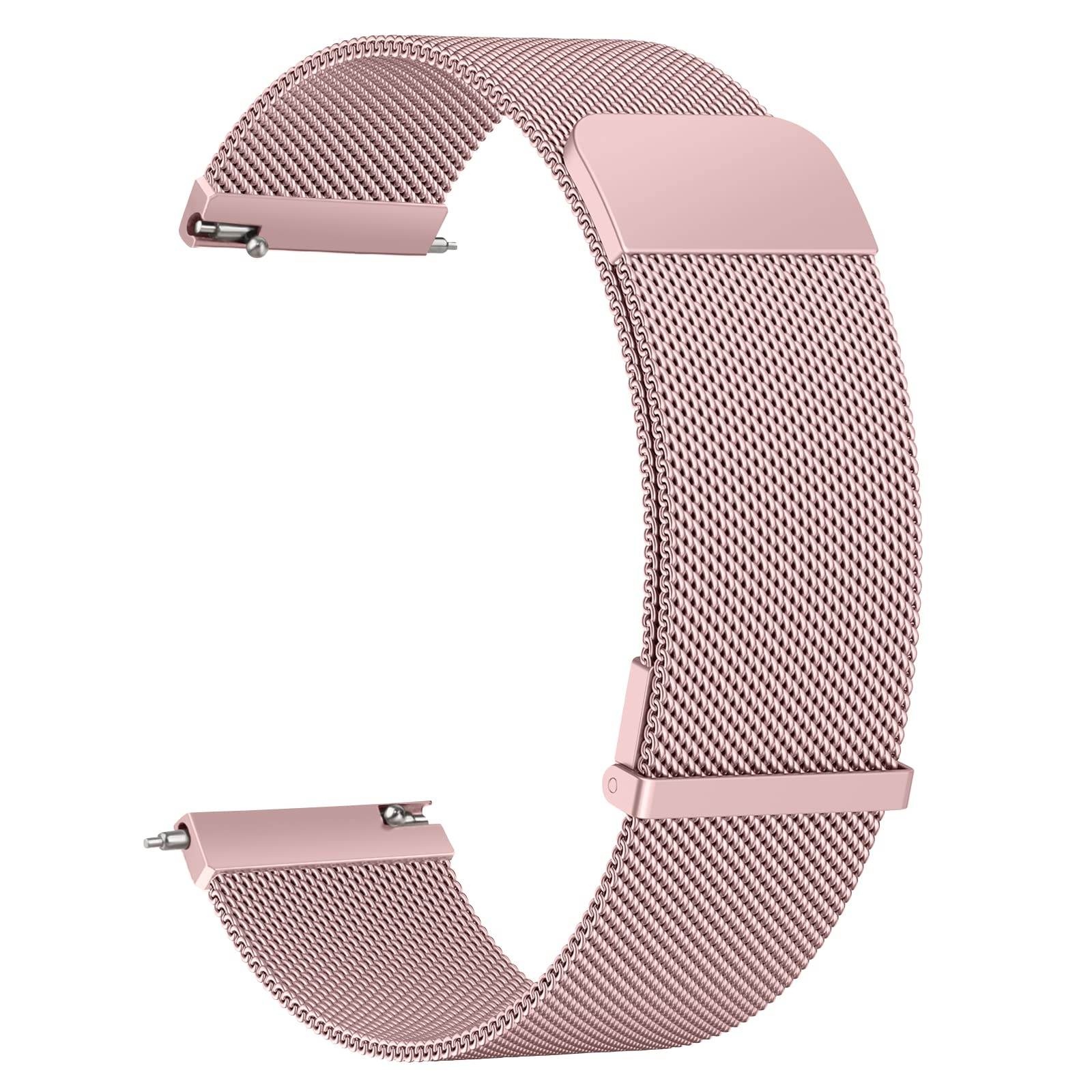 Meliya Correa para 20mm Reloj Metal de Liberación Rápida para Hombre y Mujer,Metalica Acero Inoxidable de Magnético Imán Pulseras de Repuesto para 20mm Reloj(20mm,Rosa)